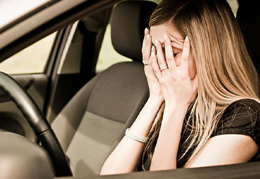 Stressful driving after auto accident