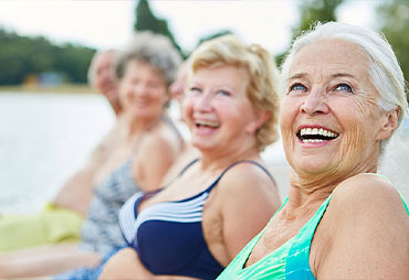 Happy senior women enjoying life