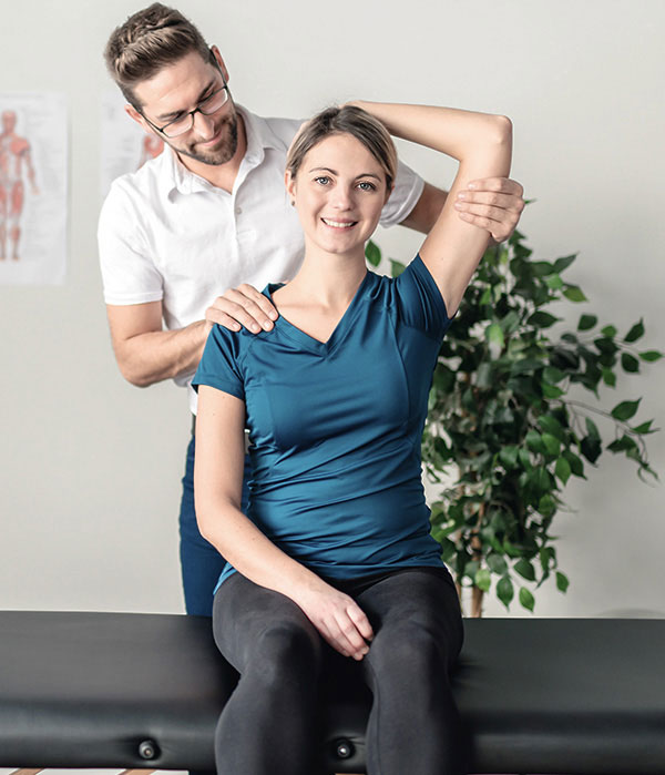 Patient appointment for chiropractic adjustment